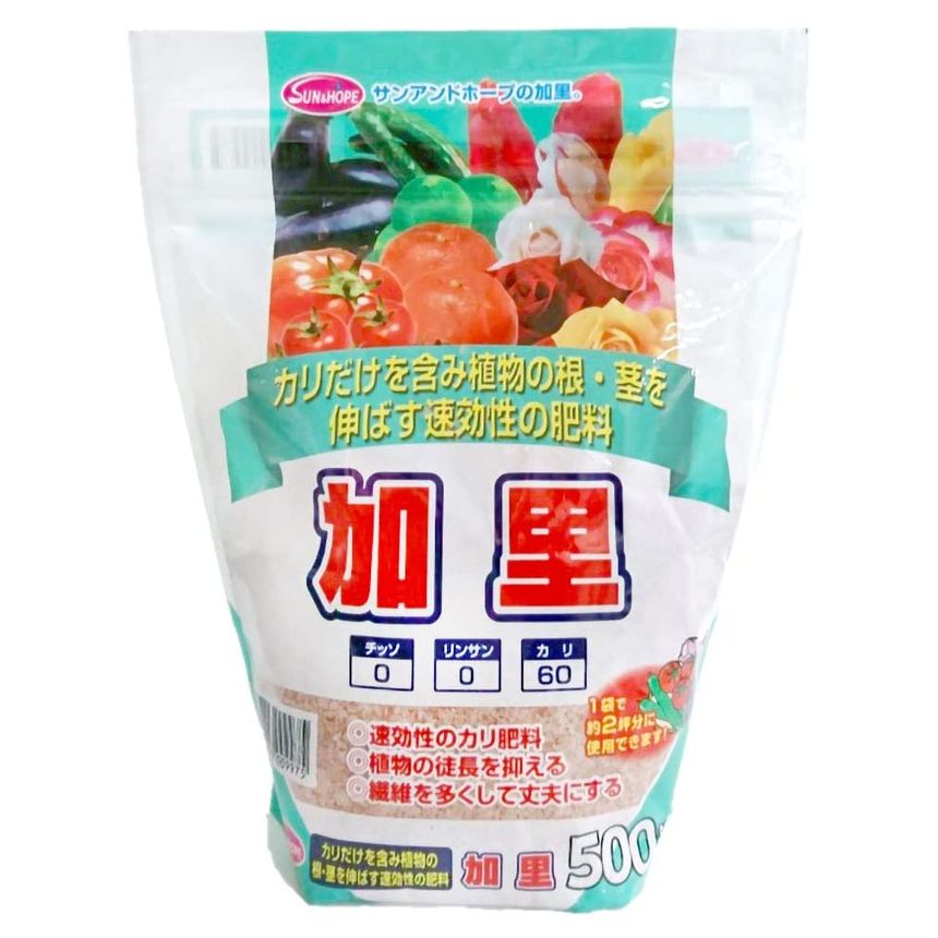 カリだけを含み、植物の根・茎を伸ばす速効性の肥料 ■成分：K=60 ■内容量：500g