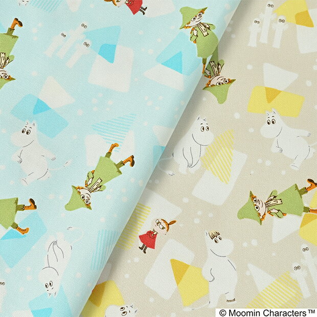 【数量5個から承ります】MOOMIN ムーミン谷のなかまたち オックス生地 約110cm幅×10cm単位計り売り | 布 コットン プリント 手芸 ハンドメイド
