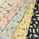 【在庫限り SALE】 ちびプリ 柴遊び ダブルガーゼ生地 約108cm幅×10cm単位計り売り|布 コットン プリント 犬柄 子供服 部屋着 スタイ コットン...