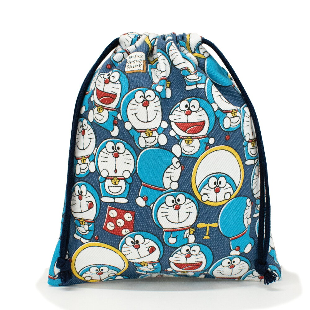 Drawstring Bags - 【I'm DORAEMON】ドラえもん コップ入れ 巾着 キンチャク きんちゃく 小 弁当 袋入れ 手作り 入園 入学 通園 通学 新学期 キャラクター グッズ 給食 ランチ 小物 入れ 遠足 かわいい 学校 幼稚園 コップ袋 給食袋 男の子 女の子 子供 キッズ