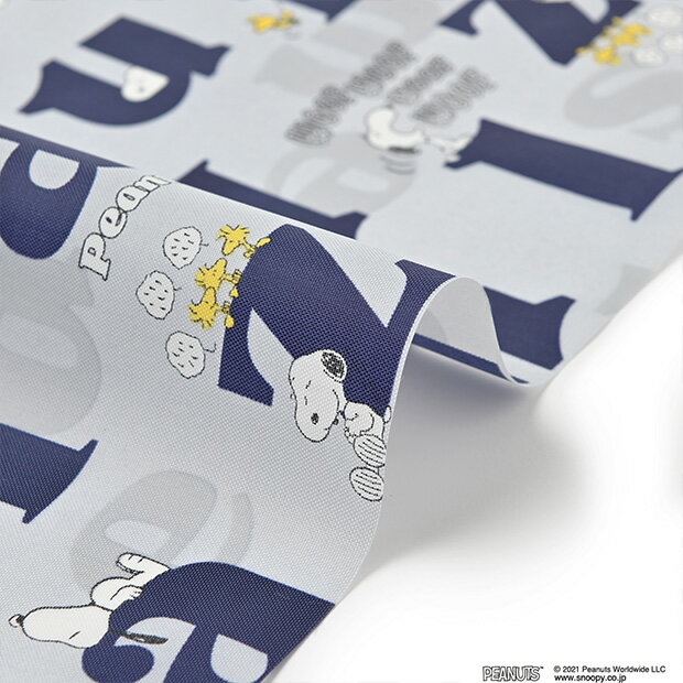 [数量5個から承ります]PEANUTS スヌーピー アルファベット柄 ナイロンオックス生地 約115cm幅×10cm単位計り売り| コットン プリント 布 切売り キャラ エコバッグ トートバッグ ポーチ 手芸 手作り ハンドメイド