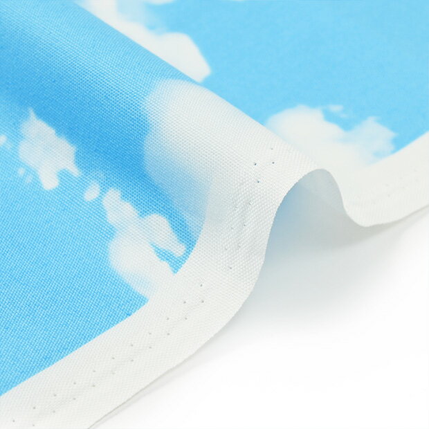 期間限定価格　青空 雲柄 CLOUD オックス生地 約110cm幅×10cm単位計り売り｜布 コットン プリント 空 布ポスター ファブリックパネル インテリア 入園 入学 通園 通学【数量5個から承ります】【メール便2mまで】