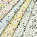 Flownny watercolor flowers フラワー 総柄 ローン生地 約110cm幅×10cm単位計り売り 布 コットン プリント ナチュラル 花柄 服地 ボタニカル フラウニー レトロコレクション 水彩風花柄 ウォーターカラー風 大人かわいい