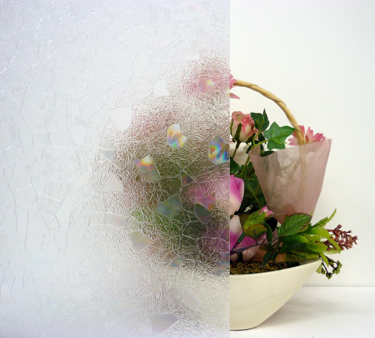 窓飾りシート(ガラスフィルム) 92x90cm glc-9207-c 明和グラビア [窓 目隠し UV紫外線99%カット プライバシー保護] [2]