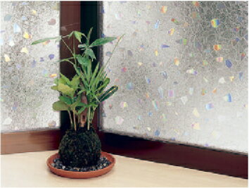 窓飾りシート(ガラスフィルム) 92x90cm glc-9207-c 明和グラビア [窓 目隠し UV紫外線99%カット プライバシー保護]