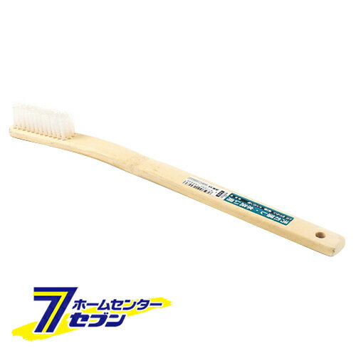 竹ブラシ ナイロン太 曲柄 NO.122 藤原産業 [大工道具 砥石 ペーパー ワイヤーブラシ類]