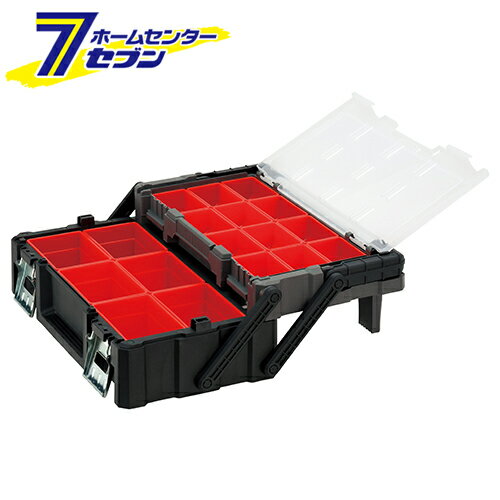 「スライドオーガナイザー SPO-460RE 藤原産業 [作業工具 工具箱]」は、株式会社ホームセンターセブンが販売しております。メーカー藤原産業品名スライドオーガナイザー SPO-460RE品番又はJANコードJAN:4977292253307サイズ460×145×240mm重量2014商品説明●パーツの分別収納に便利なボックスです。【用途】●小物や道具の収納。【機能】●ハンドルを持ち上げるとスライド部が簡易ロックされます。●ハンドルとバックルのダブルロック構造でしっかりロックできます。●上段は小ボックス12個、下段は大ボックス6個で分別収納に最適です。【仕様】■外寸(約)：幅460×奥行192×高さ145mm。※画像はイメージです。※商品の色は、コンピュータディスプレイの性質上、実際の色とは多少異なります。※仕様は予告なく変更する場合があります。実際の商品とデザイン、色、仕様が一部異なる場合がございます。