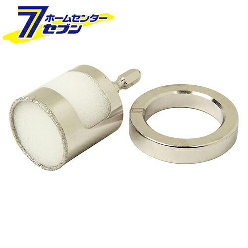 「六角軸ダイヤモンドコアドリル 35MM 藤原産業 [先端工具 コンクリートアクセサリ 磁器タイル 石材]」は、株式会社ホームセンターセブンが販売しております。メーカー藤原産業品名六角軸ダイヤモンドコアドリル 35MM品番又はJANコードJAN:4977292866514サイズ-重量165商品説明●インパクトドライバーで硬質タイル等の難削材も楽に穴あけできます。【用途】●硬質タイル・磁器タイル・石材・ブロック・モルタル・レンガ・陶器等の穴あけ作業。【機能】●仕上がりは欠けもなく非常にきれいで、超硬ドリルの10倍以上長持ちします。●溶着ダイヤモンドなので、電着よりも耐久性があります。●ガイドリングを付属しておりますので、初めて使用される場合も簡単に穴あけ作業ができます。●回転のみでの穴あけですので、低振動・低騒音で穴あけができます。●六角軸なのでインパクトドライバーに装着できます。【仕様】■サイズ：35.0mm。■使用機種：インパクトドライバー。■最適回転速度：1000〜3000min-1。■回転工具専用。【材質】■特殊鋼。【セット内容・付属品】■セット内容：コアドリル、ガイドリング、リング固定用両面テープ、湿式用スポンジ。【注意事項・その他】■回転工具専用ですので、打撃系工具で使用する場合は回転モード専用で(打撃を加えない)使用して下さい。■ダイヤモンドコアドリルのコア抜き穴長さは15mm以下となるようにして下さい。■深穴穿孔中のダイヤモンドコアドリル先端に冷却水が不足する場合は、数秒に一度タイルからダイヤモンドコアドリル先端を抜き差し(先端を冷却)して使用して下さい。※画像はイメージです。※商品の色は、コンピュータディスプレイの性質上、実際の色とは多少異なります。※仕様は予告なく変更する場合があります。実際の商品とデザイン、色、仕様が一部異なる場合がございます。
