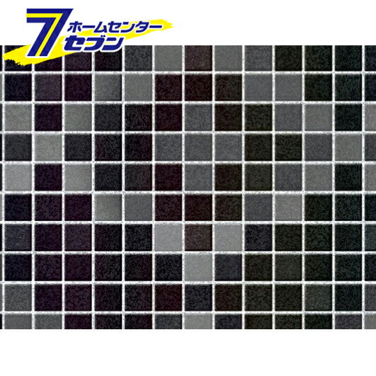 貼ってはがせる装飾シート　DEC-10 ホロタイル柄 BK　ブラック　40cm×100cm 明和グラビア [DECO　SHEET　デコシート　模様替　装飾　貼って剥せる　防水　BOX　台所　家具　棚　インテリア　シール DIYシート　カッティングシート]