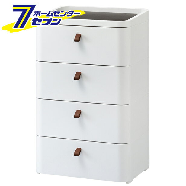 ロイヤルドロアー　544　アースホワイト　RD-544WH/DBR サンカ　SANKA [チェスト 4段 インテリア 収納　家具 rd544 ROYAL　DRAWER　squ＋]