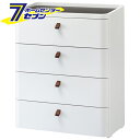 ロイヤルドロアー　724　アースホワイト　RD-724WH/DBR サンカ　SANKA [チェスト 4段 インテリア 収納　家具 rd724 ROYAL　DRAWER　squ＋]