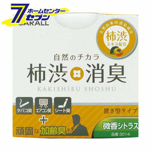車用 消臭・芳香剤 柿渋消臭 置き型 微香シトラス 100g 3014 [空間消臭 車内 シート臭 タバコ臭 たばこ..