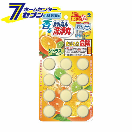 小林製薬の香るかんたん洗浄丸 シトラスの香り 12錠 小林製薬 [パイプ 消臭 掃除 ヌメリ 洗浄]