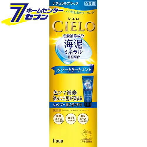 ホーユー シエロ カラートリートメント (ナチュラルブラック) 180g 小林製薬 [ヘアカラー 白髪染め トリートメント]