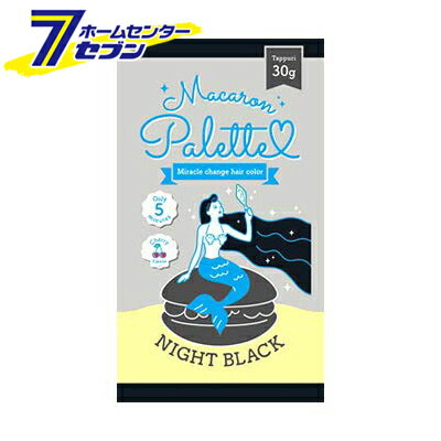 マカロンパレット ミラクルチェンジヘアカラー ナイトブラック 30g O+LIFE [医薬部外品 ヘアスタイリング カラートリートメント 髪染め]のサムネイル