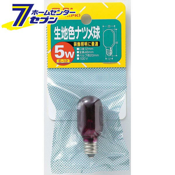 生地色ナツメ球5W G-05H(R) ELPA [白熱電