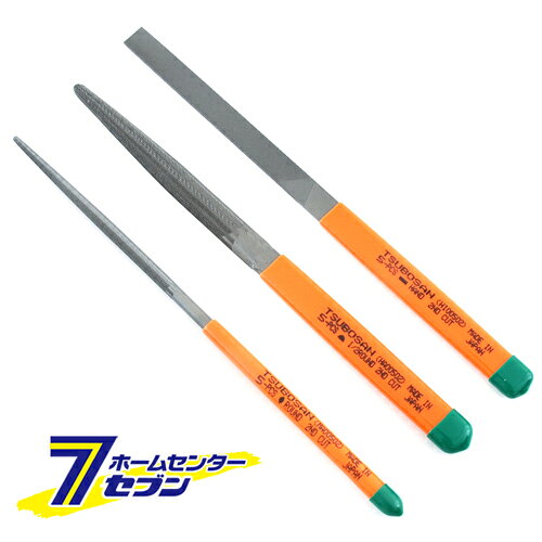 「ツボサン 細工ヤスリ 5本組3本セット ST-01 」は株式会社ホームセンターセブンが販売しております。メーカーツボサン品名細工ヤスリ 5本組3本セット ST-01 品番又はJANコードJAN:4518007002003サイズ重量172商品説明●一般金属加工用のヤスリです。【用途】●一般金属加工用のヤスリ。【機能】●鉄等の一般金属の切削加工に使用します。【仕様】■3本組。■ソフトグリップ付。■形状：平/半丸/丸。■刃長：85mm。■目種：複目。【材質】■本体：SK材。■柄部：樹脂グリップ。【セット内容・付属品】■セット内容：K-101/K-102/K-103。【注意事項・その他】■作業用手袋・保護眼鏡等の防具を着用してご使用下さい。■ハンドルを取付けて使用する場合は、ガタつきが無いことを確認して下さい。■加工物はバイスでしっかり固定して下さい。■ヤスリを無理にこじったり、ハンマーがわりに叩いたりしないで下さい(折れることがあり危険です)。■目詰まりして削りにくくなった場合はブラシで切粉を取り払ってご使用下さい。■保管時には付着した切粉ブラシで取り払い、乾いた布で水分を拭った後、油を薄く塗って保管して下さい。 ＜メール便発送＞代金引換NG/着日指定NG　 ※こちらの商品はメール便の発送となります。 ※メール便対象商品以外の商品との同梱はできません。 ※メール便はポストに直接投函する配達方法です。 ※メール便での配達日時のご指定いただけません。 ※お支払方法はクレジット決済およびお振込みのみとなります 　（代金引換はご利用いただけません。） ※万一、紛失や盗難または破損した場合、当店からの補償は一切ございませんのでご了承の上、ご利用ください。 ※パッケージ、デザイン等は予告なく変更される場合があります。※画像はイメージです。商品タイトルと一致しない場合があります。《大工道具 ヤスリ》商品区分：原産国：広告文責：株式会社ホームセンターセブンTEL：0978-33-2811