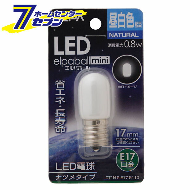 LEDナツメ型E17 LDT1N-G-E17-G110 ELPA [LED電球]