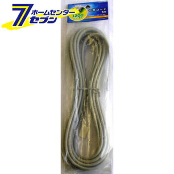 オーム電機 小判コード 1.25mm2 灰 5m04-7353 VCTFK1.25 5M[電線:小判コード]