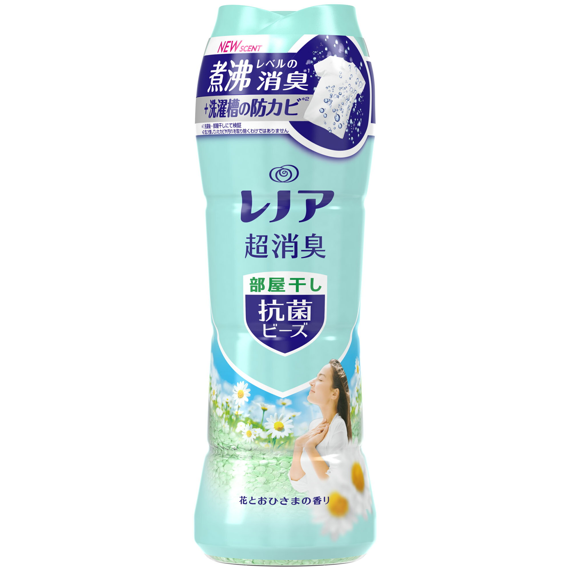 レノア 超消臭 抗菌ビーズ 部屋干しDX 花とおひさまの香り 本体(490ml) P＆G 洗濯用品 ニオイ対策 洗濯用 消臭 除菌剤