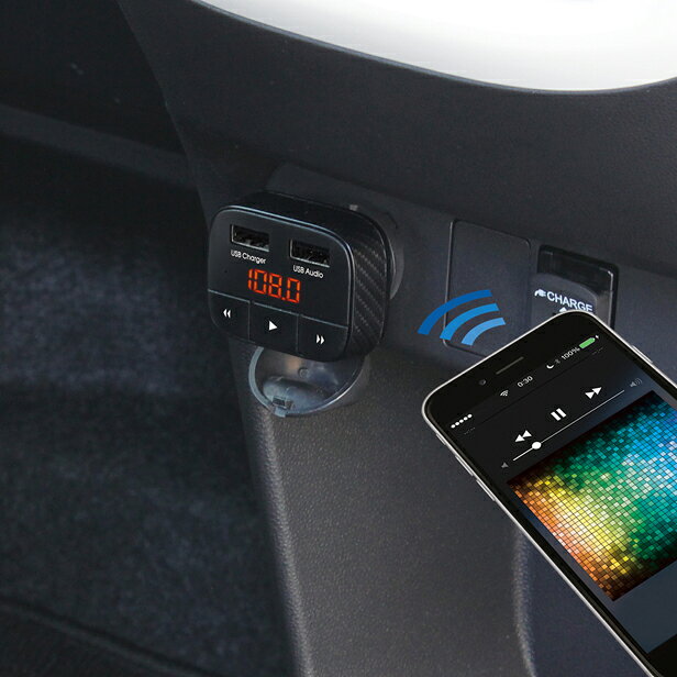 槌屋ヤック Bluetooth FMトランスミッター 4IN1 Compact TP219 [YAC オーディオ 音...