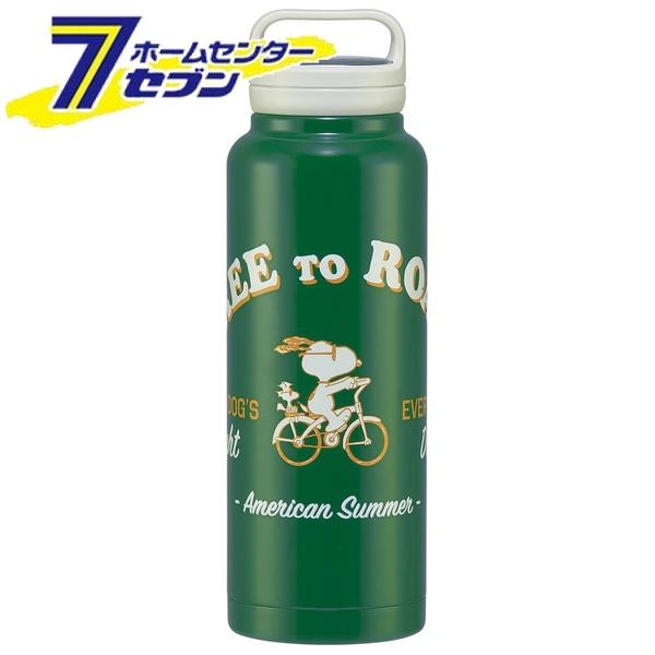 スケーター スクリューハンドルマグボトル スヌーピー 1200ml STSC12 [SNOOPY 緑 子供 キッズ キャラクターグッズ 水筒 大容量 ステンレス 保冷保温 Skater]