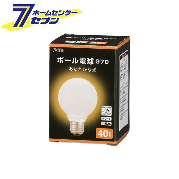 ۡॻ󥿡֥㤨֥ŵ ܡŵ E26 40W G70 ۥ磻 []06-0868 LB-G7640K-WN [Ǯŵܡ Ǯ ե ŵ E26]פβǤʤ355ߤˤʤޤ