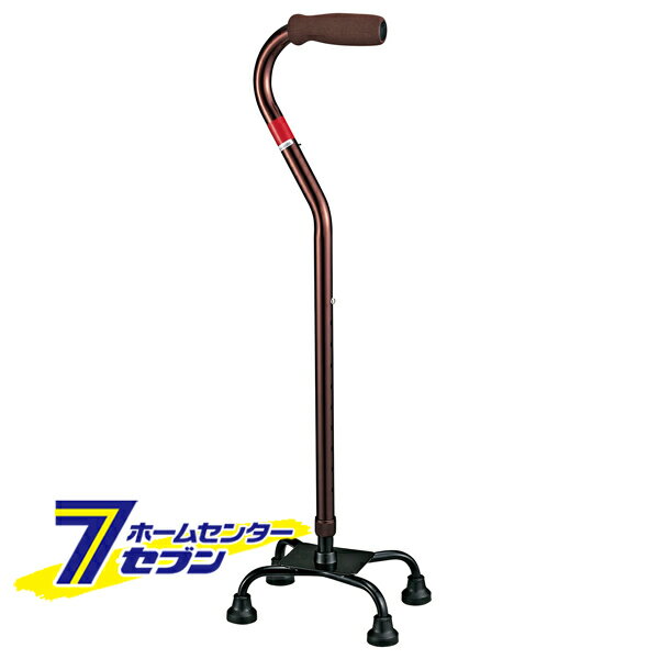 アルミ4点支持杖（非課税） ブラウン ODE01-BR [安定 多脚杖 軽量 歩行補助 介護用品 幸和製作所]