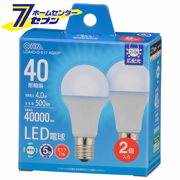 LEDŵ E17 40  2 ֡06-5544 LDA4D-G-E17AG62P [LEDŵ塦ľ:LEDŵ微ߥ˥ץȥ ŵ]