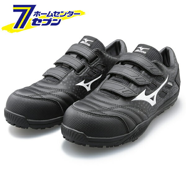 ミズノ オールマイティ ワークシューズ 29cm ブラック×ホワイト TDII 22 L F1GA230109290 [ワーキング スニーカー 作業靴 ユニセックス ローカット ベルト靴 軽量 ]