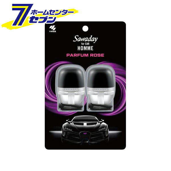 Sawaday for CAR HOMME パルファム ロゼ クルマ専用 クリップ 2P 日本製 086063 [車用 芳香剤 消臭剤 ..