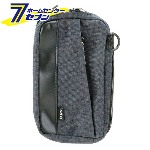 SK11 スマホケース ダークグレー STP-SP-3DG [小物入れ ポーチ 携帯用品 ファスナー ベルト通し D環 藤原産業]
