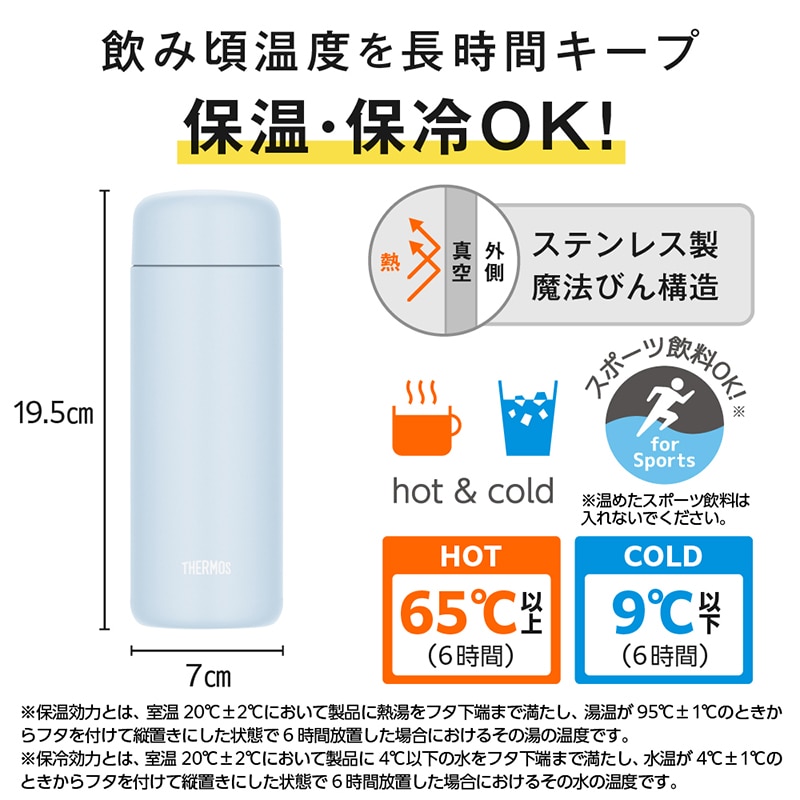 真空断熱ケータイマグ 500ml ソフトブルー JPB-500-SFBL サーモス [水筒 スクリュ...