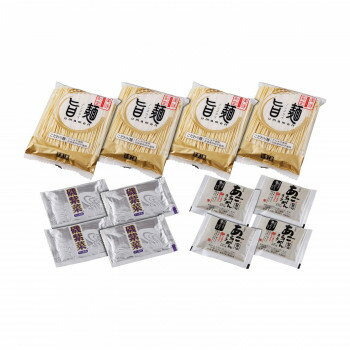 ホームセンターセブン 「旨麺」あごだし醤油ラーメンセット(磯紫菜付) 4食セット FA-4i【メーカー直送:代金引換不可:同梱不可】【北海道・沖縄・離島は配達不可】