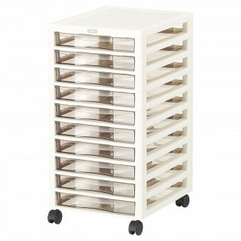 収納ケース　アプロス　B4浅型10段　AP-B4-A10　アイボリー・IV【メーカー直送：代金引換不可：同梱不可】【北海道・沖縄・離島は配達不可】