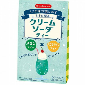 ティーブティック レトロ喫茶　クリームソーダティー6TB×12セット 52128【メーカー直送：代金引換不可：同梱不可】【北海道・沖縄・離島は配達不可】