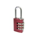 ABUS(アバス) ナンバー可変式南京錠 145-20 レッド・00721238【メーカー直送:代金引換不可:同梱不可】【北海道・沖縄・離島は配達不可】