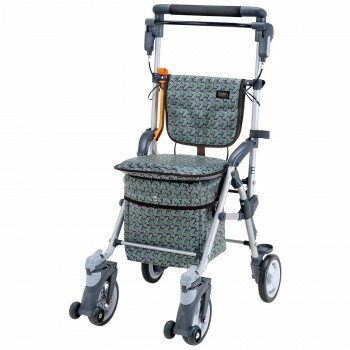 コンパクトタイプ シルバーカー スルーンボックスN フラワーブラウン CB-10FB【メーカー直送：代金引換不可：同梱不可】【北海道・沖縄・離島は配達不可】