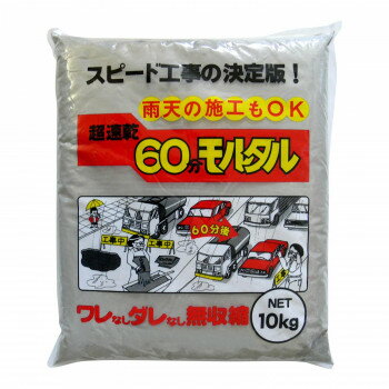 家庭化学工業 超速乾60分モルタル 10kg グレー【メーカー直送：代金引換不可：同梱不可】【北海道・沖縄・離島は配達不可】
