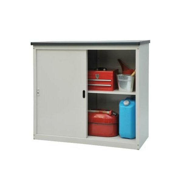 組み立て式　横型物置　AD-1211　ライトグレー【メーカー直送：代金引換不可：同梱不可】【北海道・沖縄・離島は配達不可】