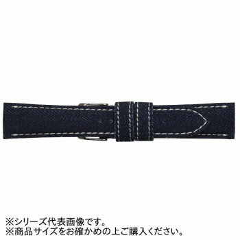 Emitta(エミッタ) 時計バンド 岡山デニム 22mm ホワイトステッチ (美錠:銀) ED-IW22【配送方法:メール便/同梱不可/代引不可/日時指定不可】【北海道・沖縄・離島は配達不可】(2)