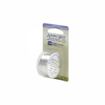 Artistic Wire(アーティスティックワイヤー) ノンターニッシュシルバー 0.5mm×約9.1m 24【メーカー直送:代金引換不可:同梱不可】【北海道・沖縄・離島は配達不可】