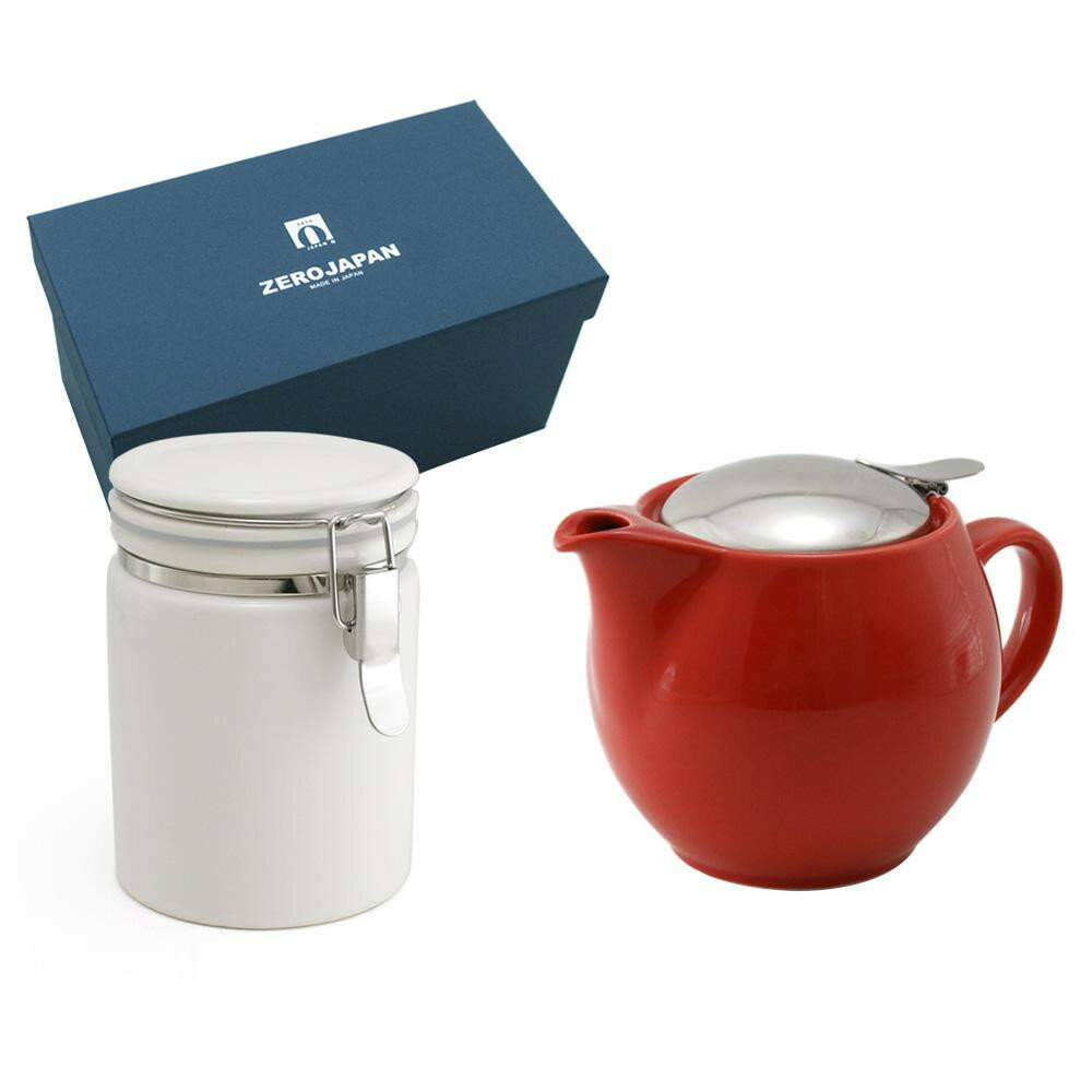 ZERO JAPAN ユニバーサルティーポット3人用+ティーキャニスター ZG-005 TO・トマト【メーカー直送:代金引換不可:同梱不可】【北海道・沖縄・離島...