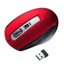 サンワサプライ ワイヤレスブルーLEDマウス レッド MA-WBL16...(2)