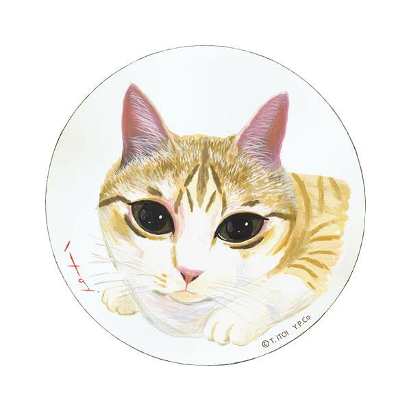 ユーパワー 糸井忠晴 木製ラウンドアート モモ(Mサイズ) IT-01019【配送方法:メール便/同梱不可/代引不可/日時指定不可】【北海道・沖縄・離島は配達不可】