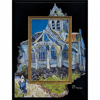 ユーパワー ビッグアートS ゴッホ「オーヴェルの教会」 BA-04012【メーカー直送：代金引換不可：同梱不可】【北海道・沖縄・離島は配達不可】
