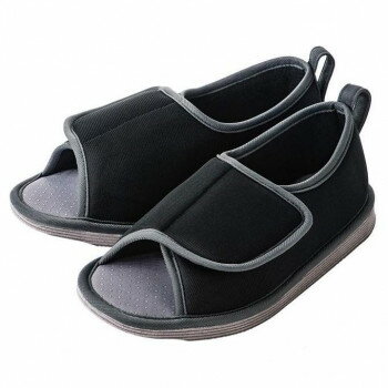 竹虎 転倒予防シューズ つま先なし M ブラック・091293【メーカー直送：代金引換不可：同梱不可】【北海道・沖縄・離島は配達不可】