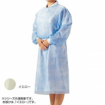 フェルラックNo.40(アイソレーションガウン) イエロー フリーサイズ 1枚入×100袋 076422【メーカー直送：代金引換不可：同梱不可】【北海道・沖縄・離島は配達不可】