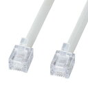 サンワサプライ エコロジー電話ケーブル ノーマル ホワイト 7m TEL-EN-7N2【メーカー直送:代金引換不可:同梱不可】【北海道・沖縄・離島は配達不可】(2)