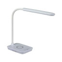 OHM LEDデスクライト ワイヤレス充電機能付 ホワイト ODS-LDQ338K-W【メーカー直送:代金引換不可:同梱不可】【北海道・沖縄・離島は配達不可】